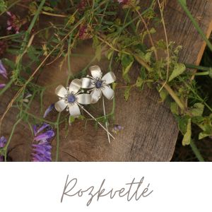 Rozkvetle sperky pro rozkvetle zeny kvetinove sperky pro vily divozenky carodejky elfi sperky stribrne handmade czechmade  ceske sperky rucne vyrobene nausnice nahrdelniky puzety prsteny privesky